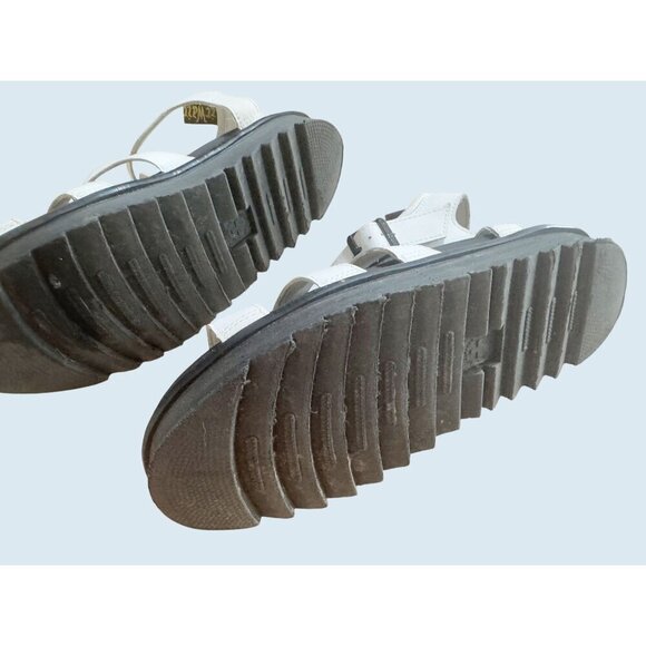 DR MARTENS Blaire White Leather Fisherman Sandal Size 10 - Picture 7 of 7